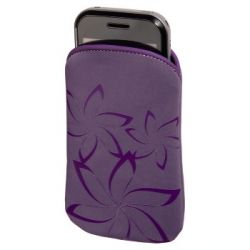 Чехол Velvet Pouch Flower для мобильного телефона, 6.5 х 12.5 х 1.8 см, велюр, фиолетовый 