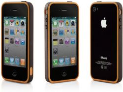 (PH10071-BR) Рамка защитная Bone Ring для iPhone 4, коричневая 