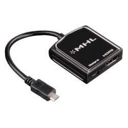  MHL   , micro USB (m)-HDMI (f)-micro USB (f), 0.2 , 1080p, Hama  