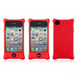 (PH11011-R) Чехол противоударный для мобильного телефона iPHONE 4S, BONE PHONE BUBBLE 4S, красный 