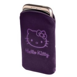 Чехол Hello Kitty для мобильного телефона, 7.2 x 0.5 x 12 см, велюр, фиолетовый, Hello Kitty  