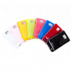 Чехол Jelly Case для сотового телефона Samsung Galaxy S II (I9100), пластик, ярко-розовый, Anymode   