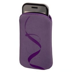 Чехол Velvet Pouch Spiral для мобильного телефона, 6.5 х 12.5 х 1.8 см, велюр, пурпурный, Hama   