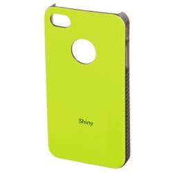 Футляр Shiny для Apple iPhone 4/4S, пластик, желтый, Hama   