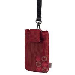 Чехол для мобильного телефона Vera, карабин/шейный шнурок/петля для ремня, нейлон, красный, Hama  