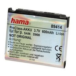 3, 7V/600mAh Li-Ion  Samsung SGH-D900(i) 