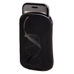Чехол Velvet Pouch Spiral для мобильного телефона, 6.5 х 12.5 х 1.8 см, велюр, черный, Hama  