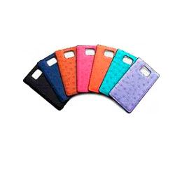 Чехол Fashion Cover для сотового телефона Samsung Galaxy S II (I9100), пластик/кожа, синий, Anymode   