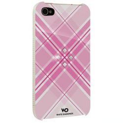 Футляр Grip для мобильного телефона Apple iPhone 4/4S, украшен кристаллами Swarowski, розовый, White Diamonds  