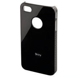 Футляр Shiny для Apple iPhone 4/4S, пластик, черный, Hama  