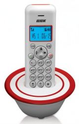 Р/Телефон Dect BBK BKD-815 RU (белый/красный) 