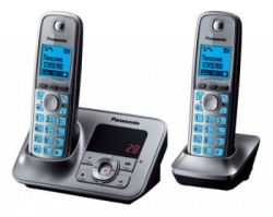 Р/Телефон Dect Panasonic KX-TG6622RUM (серый металлик, 2 трубки с резервным питанием, автоответчик) 