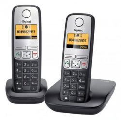 Телефон Dect Gigaset A400 DUO RUS (Черный, две трубки) 