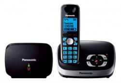 Р/Телефон Dect Panasonic KX-TG6541RUB (черный, телефон с автоответчиком + ретранслятор) 