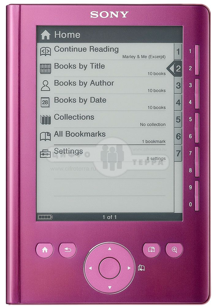 Электронная книга Sony PRS-300 Pink 5/800х600/int440Mb