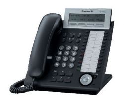 Телефон Panasonic KX-DT333RU-B (цифр. сист. телефон, 3-стр. дисплей) черный 